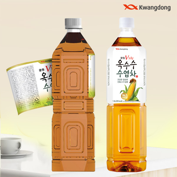 광동 옥수수수염차 1.5L x 12개 무라벨+유라벨 - 상품 이미지