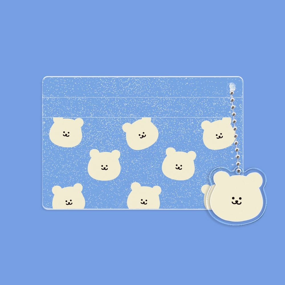 여자 카드 지갑 PVC 카드슬롯 교통카드 곰찌