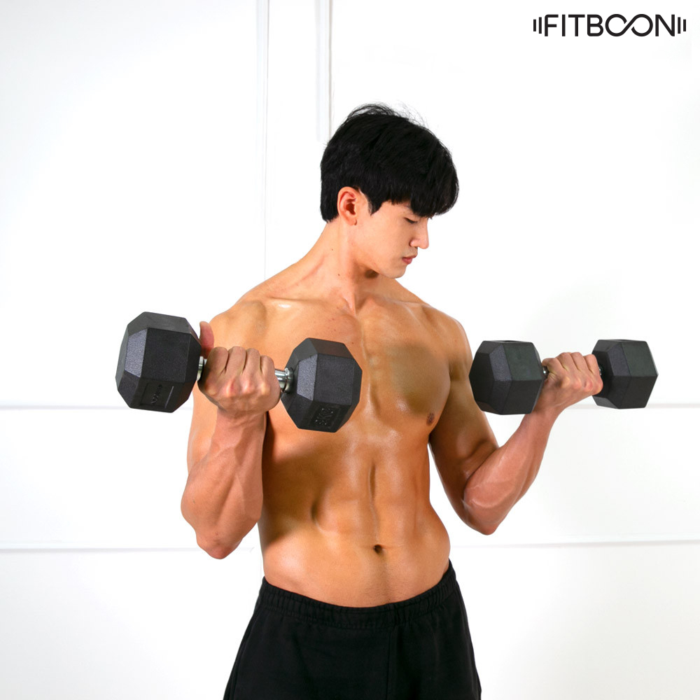 핏분 육각 통파이프 덤벨 아령 바벨 크로스핏 헬스장 근력 운동기구 4KG - 메인 이미지
