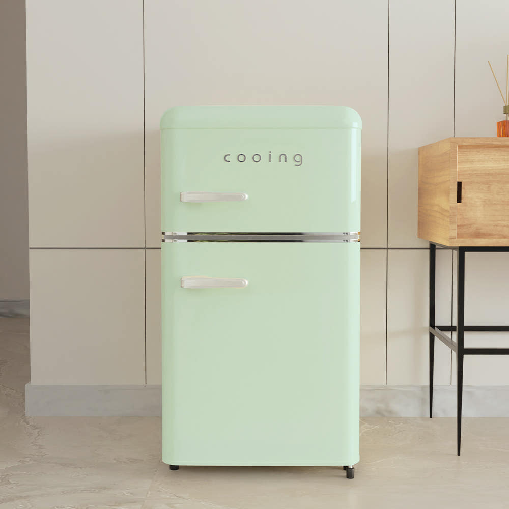 쿠잉 레트로 미니냉장고 민트