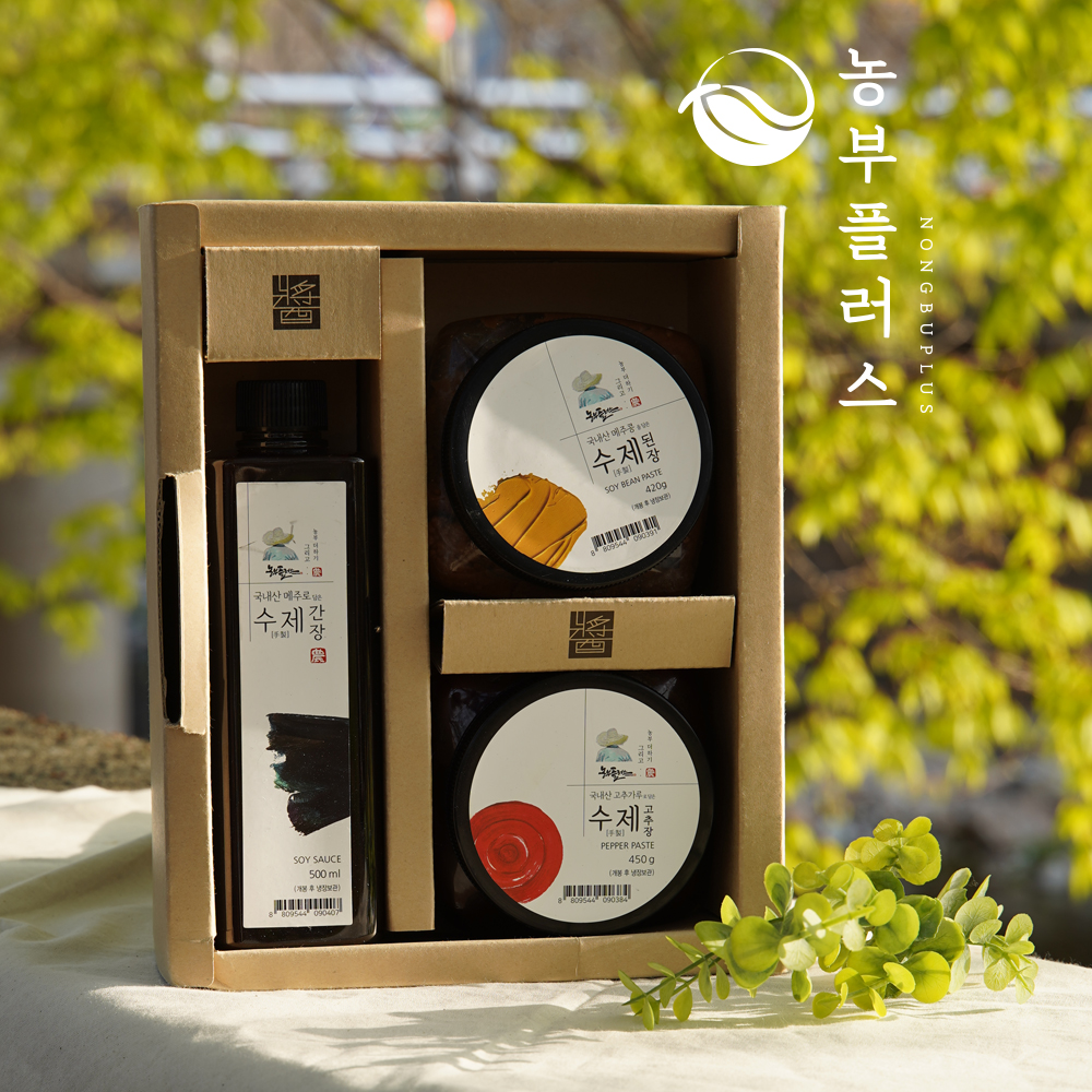 국산 간장 된장 고추장 3종 선물세트 [ 농부플러스 ] - 상품 이미지