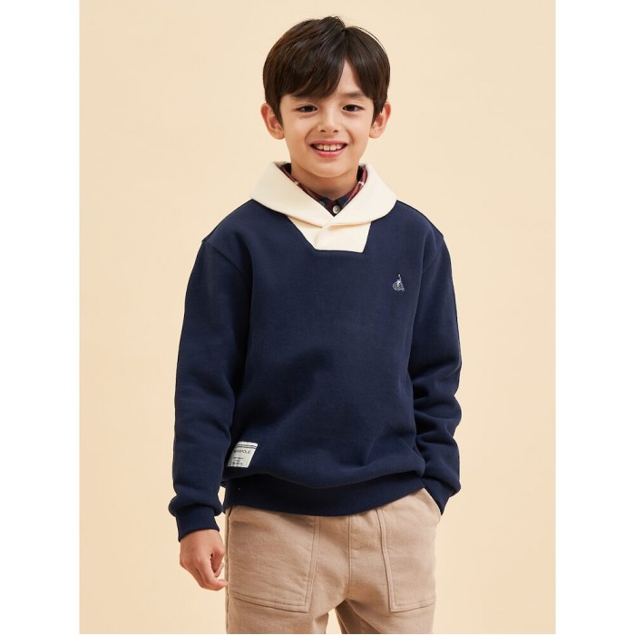 [BEANPOLE KIDS] 23FW 면기모 숄칼라 티셔츠 (2종 택1) : 빈폴키즈