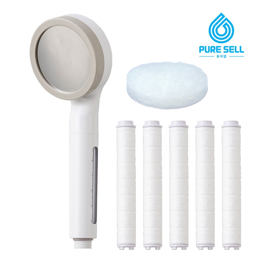 퓨어셀 샤워기 헤드 교체 수돗물 욕실 녹물제거 염소 필터