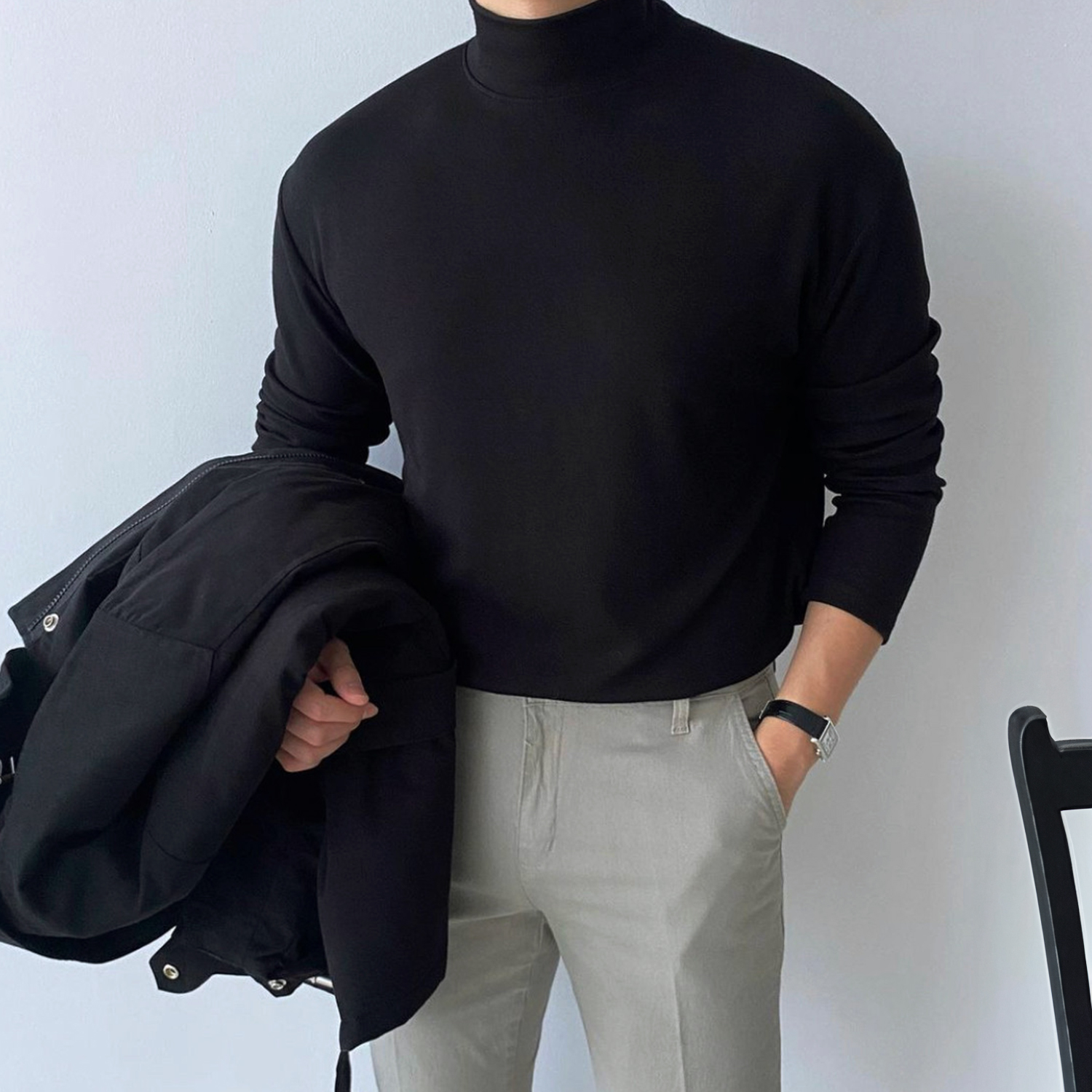 남자목티 반폴라티 반목티 제품 이미지