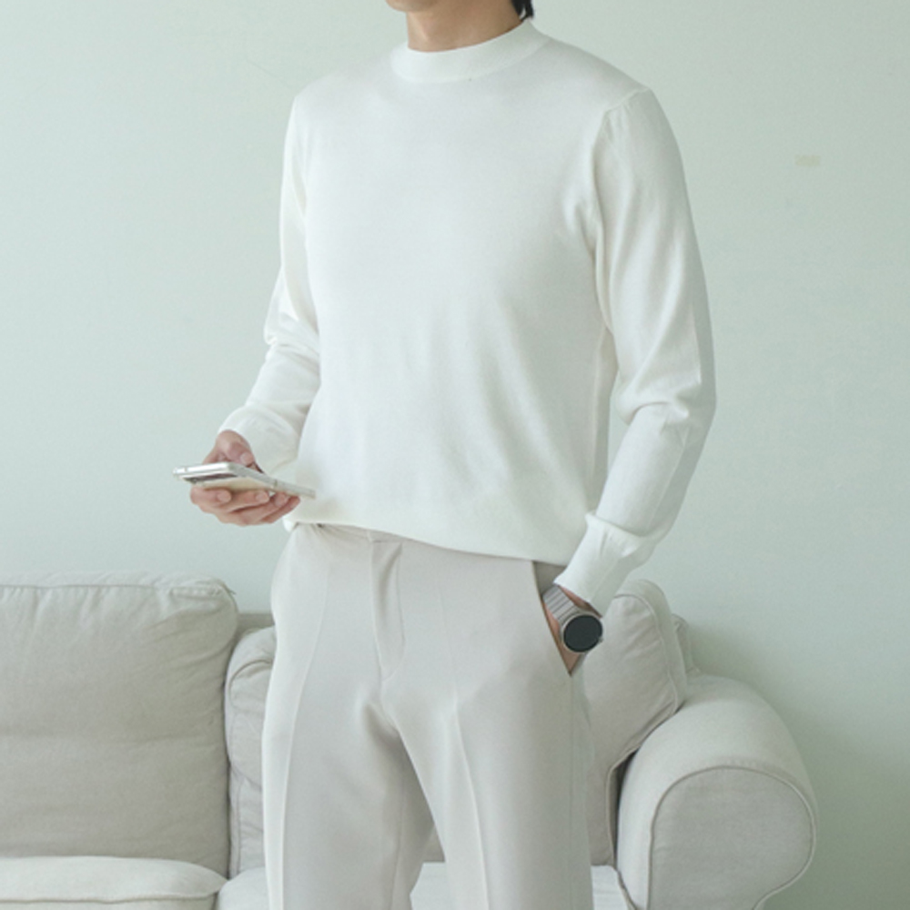 1+1 남자니트 캐시미어 이너 니트 이미지 4