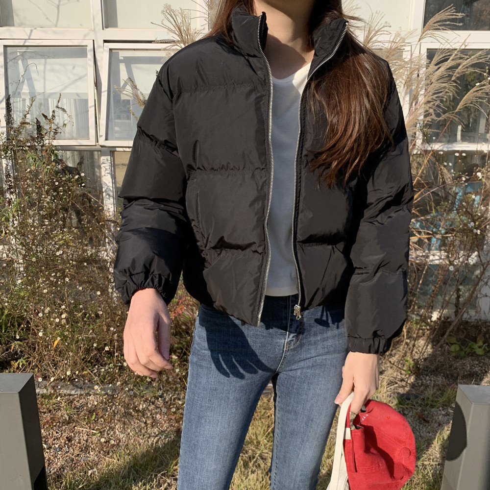 오버핏 웰론 여자 숏패딩 크롭패딩 여성 겨울 점퍼 아우터 우먼 점퍼