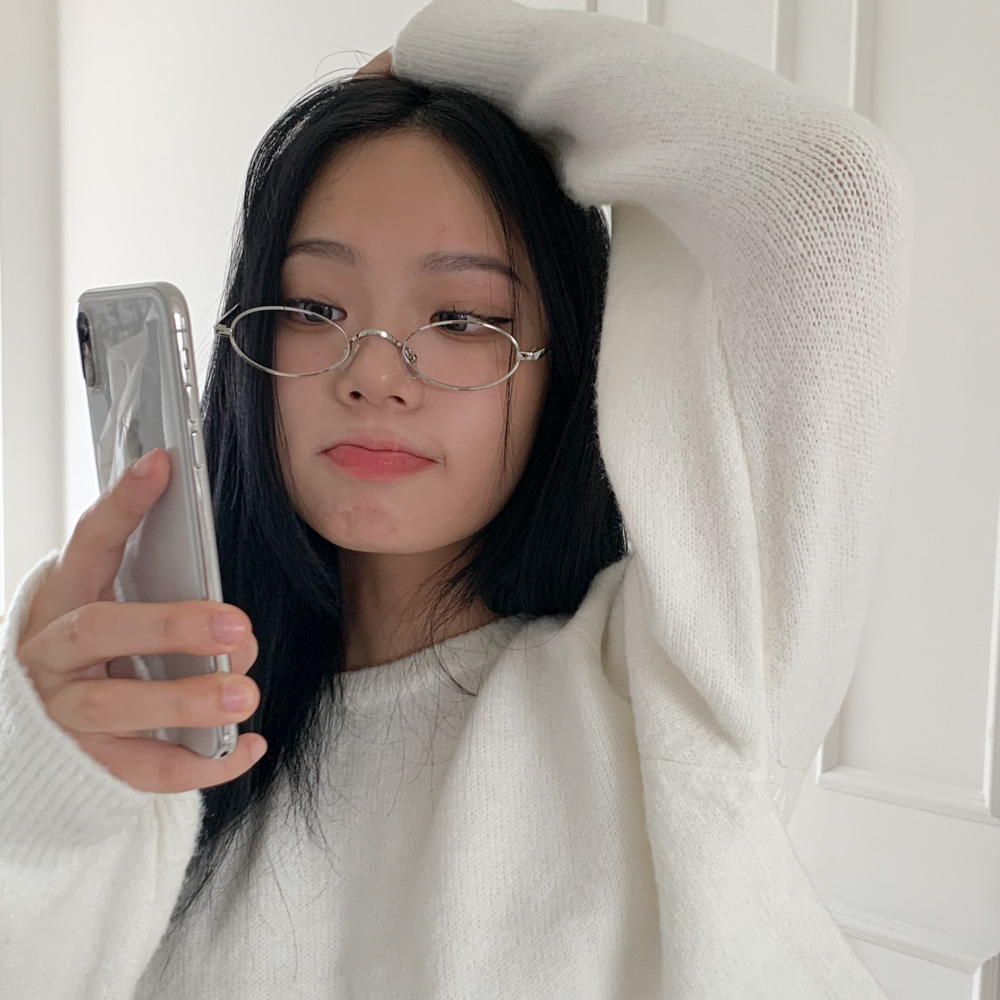 [❤당일출고❤유니크] 올뉴 납작 오벌 메탈 레트로 빈티지 남녀공용 학생 뿔테 안경 2color 상세 이미지 11