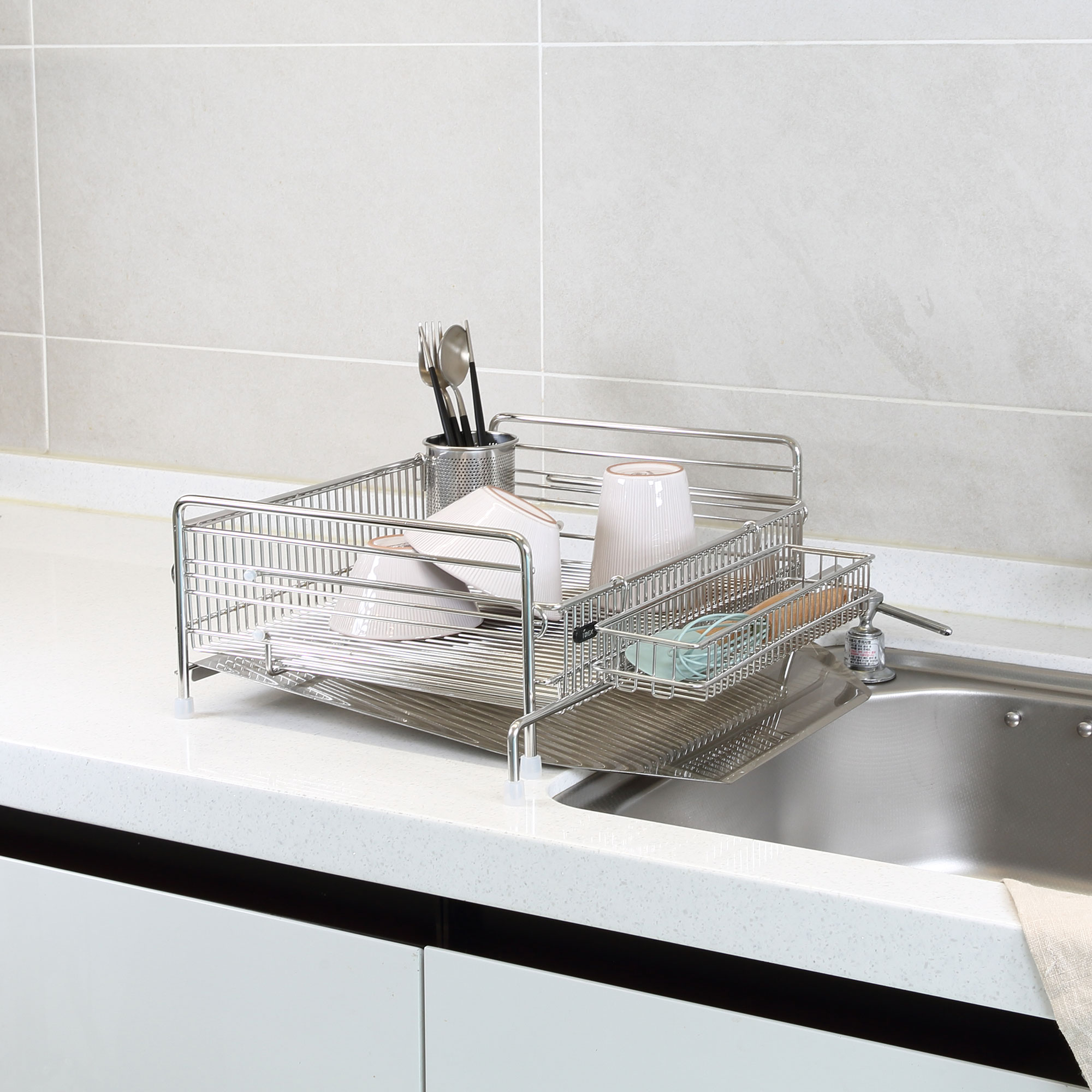 아이넥스 클린엣지 4.0 5.0 올스텐 2단 식기건조대 주방 싱크대 그릇 물빠짐 설거지 건조대