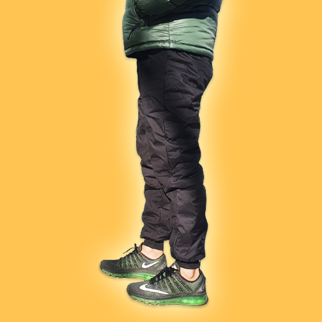동계 작업용 패딩방한바지 오리털조거팬츠 남자 겨울배달바지 덕다운팬츠 - 상품 이미지