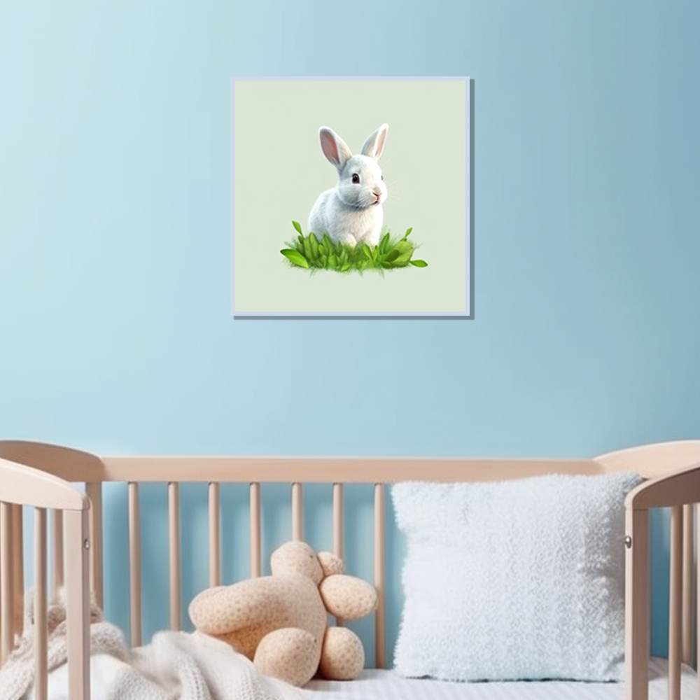 다정토끼 45x45cm 무광화이트 알루미늄액자 토끼그림 이미지 6