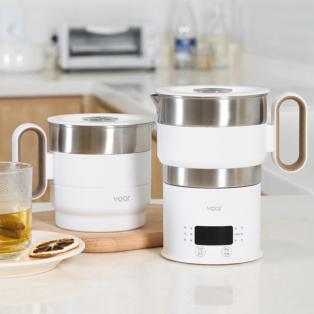 보아르 이지전기포트S 휴대용 접이식 분유포트 여행용 커피 올스텐 프리볼트