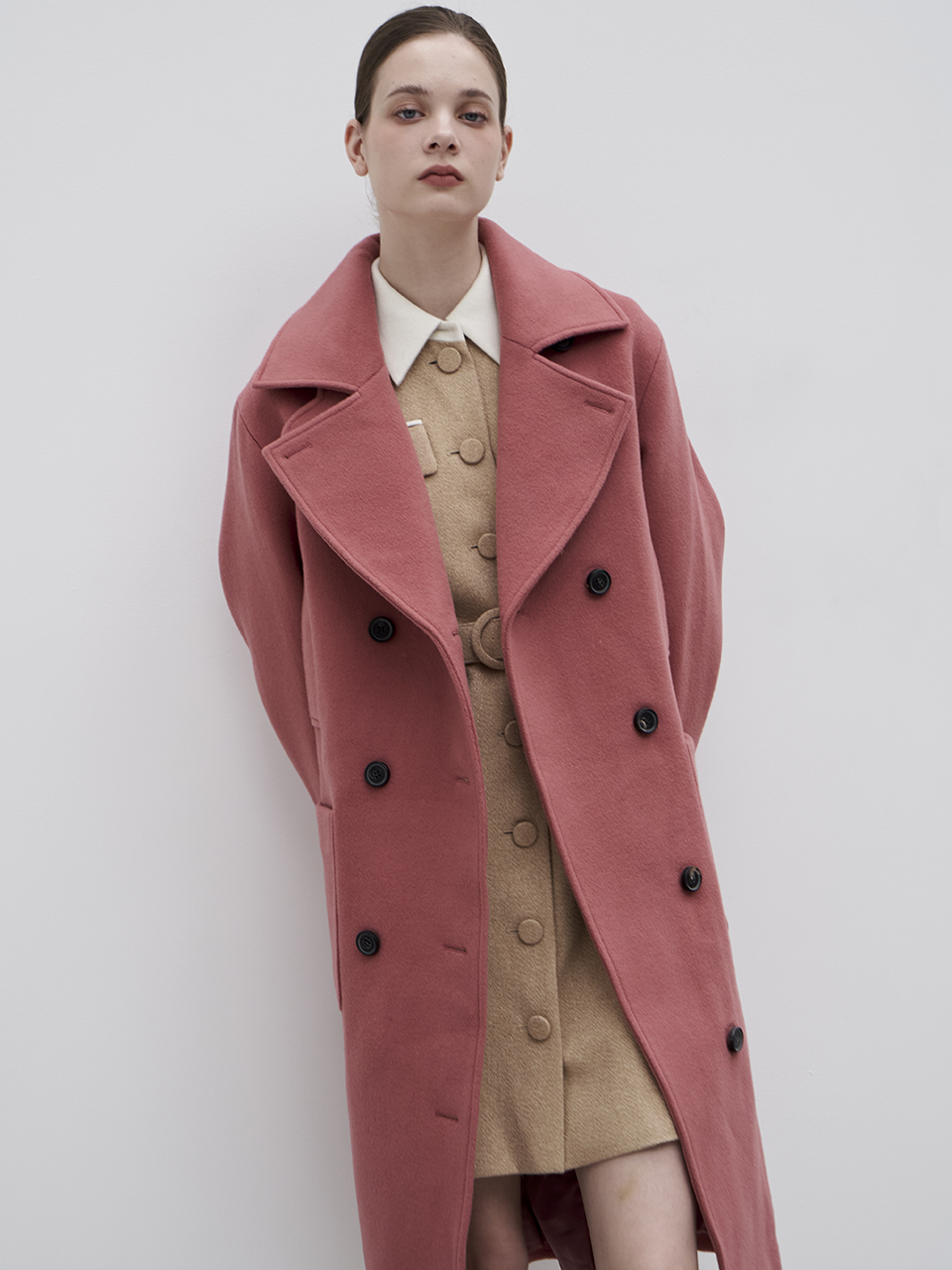 [쥴리앤칼라]23FW 칼라2 컬렉터 프리미엄 러브엘리자베스 메리노울코트 핑크 - 상세 이미지 4