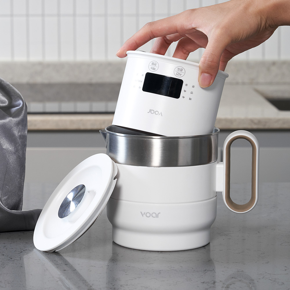 보아르 이지전기포트S 전세계 여행용 프리볼트 휴대용 접이식 분유포트 커피 올스텐