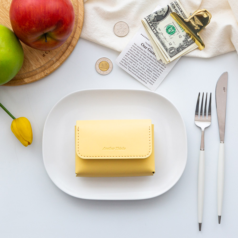 [각인가능] 가죽 2단 분리수납 식빵 카드지갑 명함지갑