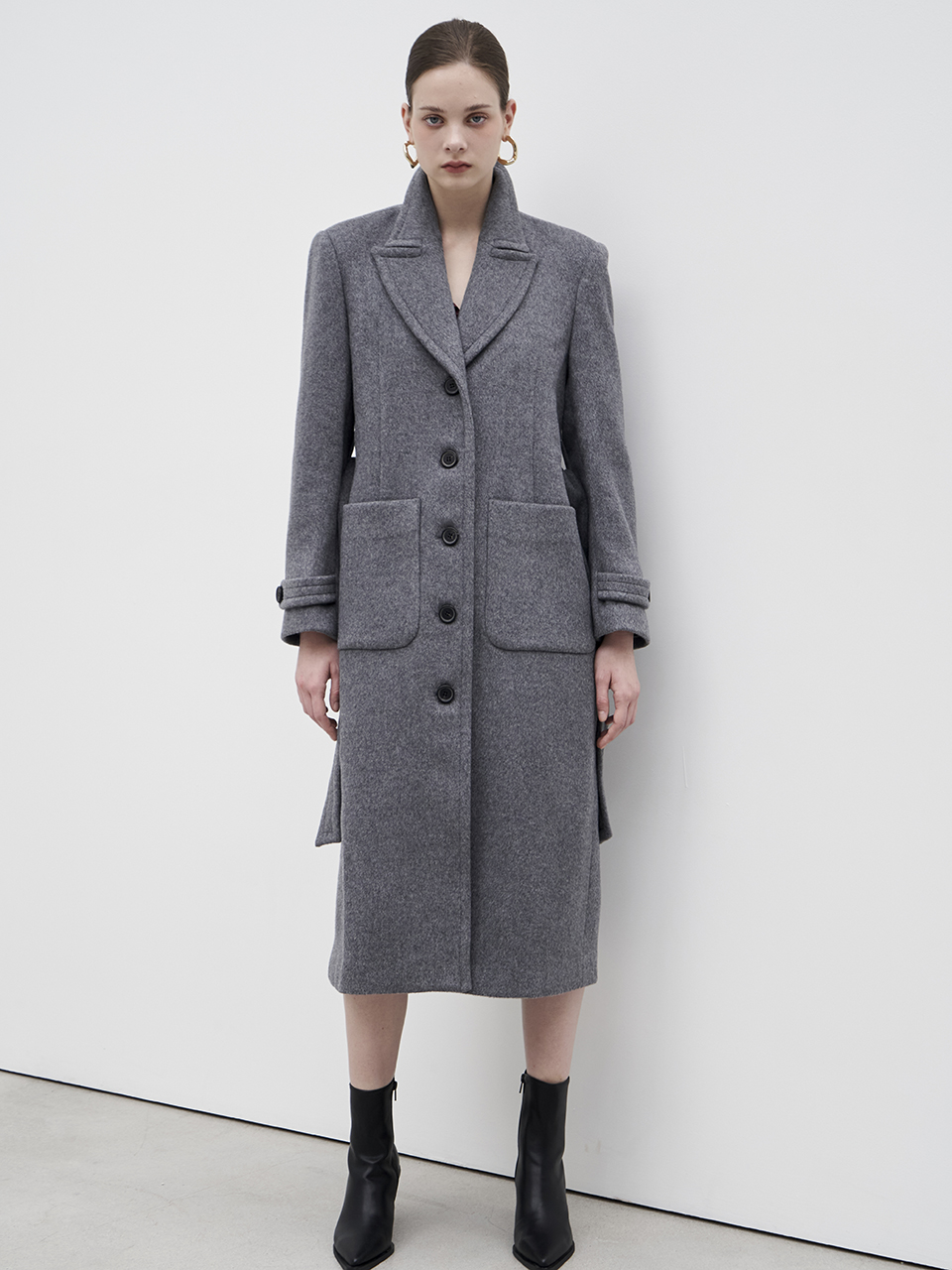 [쥴리앤칼라]23FW 칼라1 컬렉터 프리미엄 미들턴 메리노울코트  그레이 - 상세 이미지 2