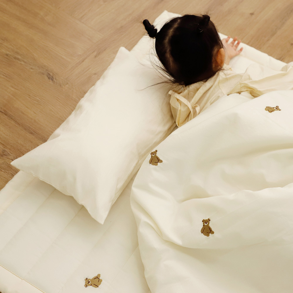 국내생산 60수 순면 사계절 자수 아기 유아 어린이집 패드 사계절 낮잠이불 세트 애착이불 - 상세 이미지 4