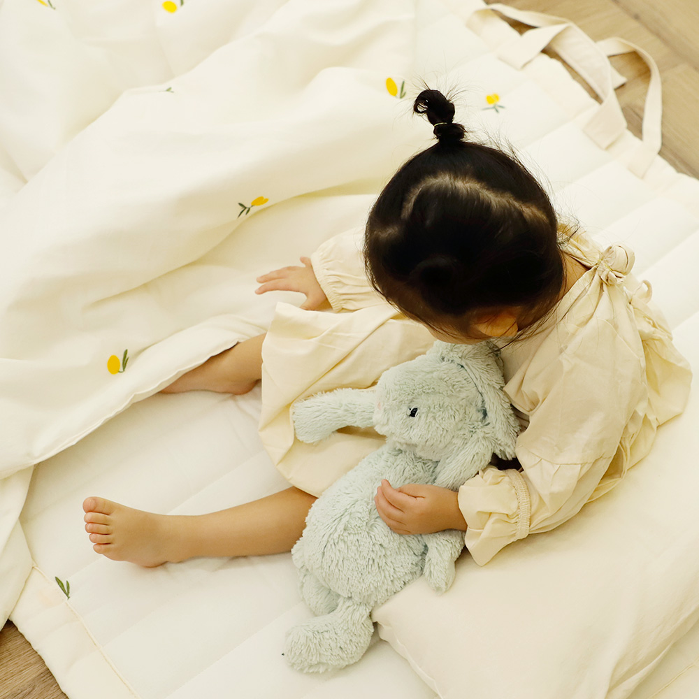 국내생산 60수 순면 사계절 자수 아기 유아 어린이집 패드 사계절 낮잠이불 세트 애착이불 이미지 6
