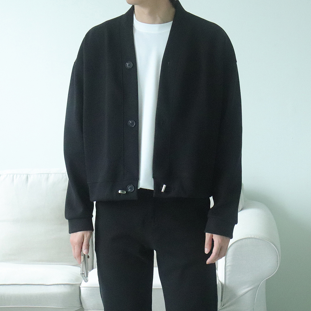 남자가디건 오버핏 커플 크롭 가디건 이미지 3