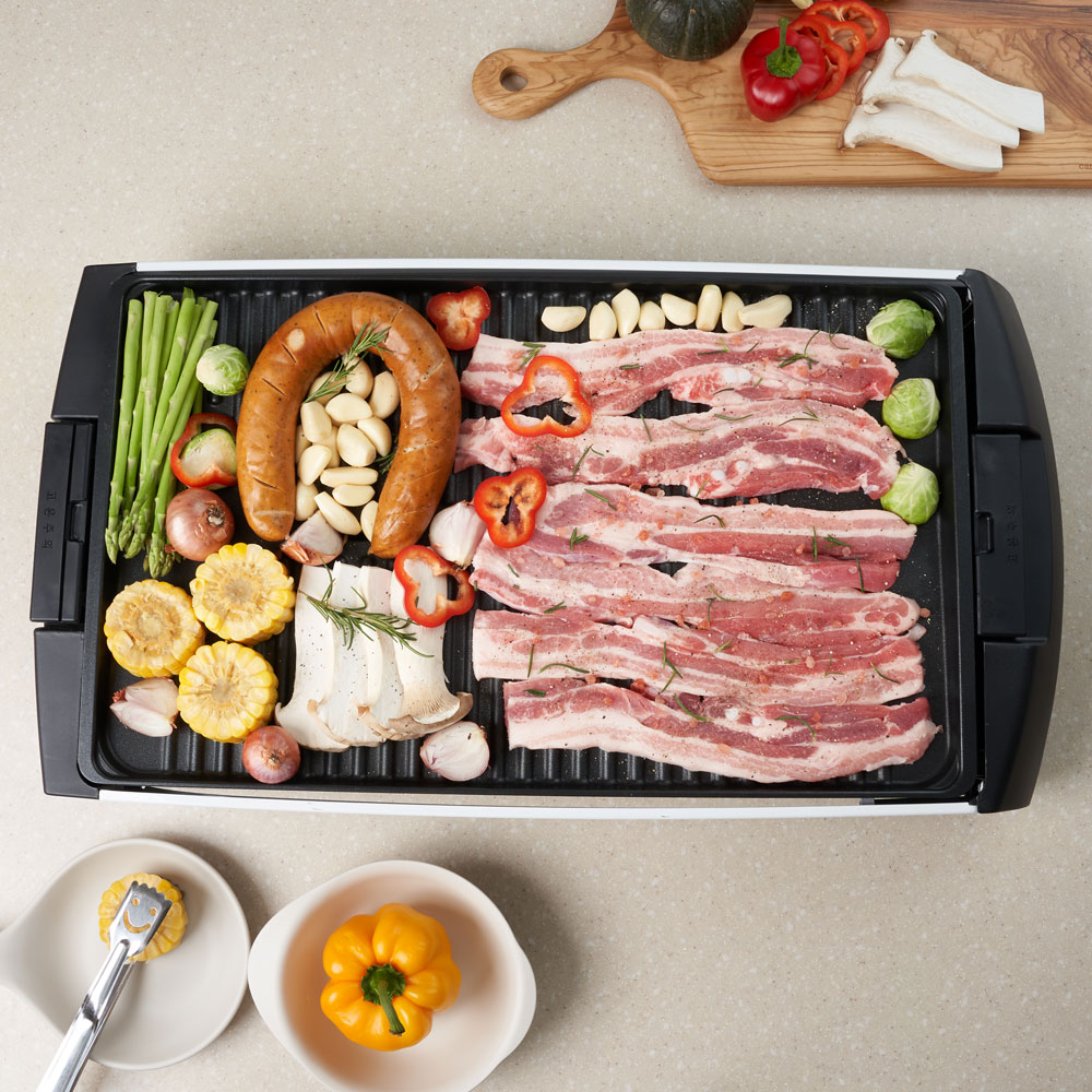 국산 해마루 대형 전기그릴 분리형 전기고기불판 구이팬 후라이팬