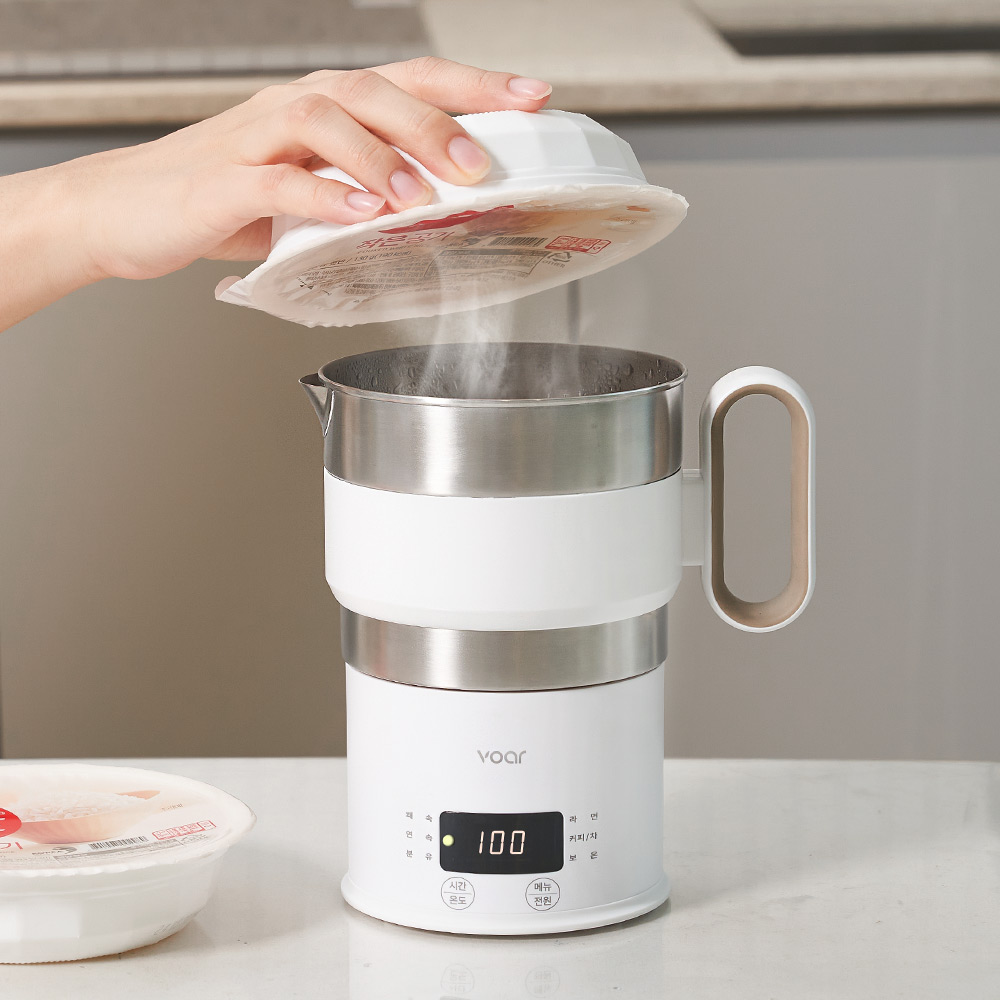 보아르 이지전기포트S 전세계 여행용 프리볼트 휴대용 접이식 분유포트 커피 올스텐