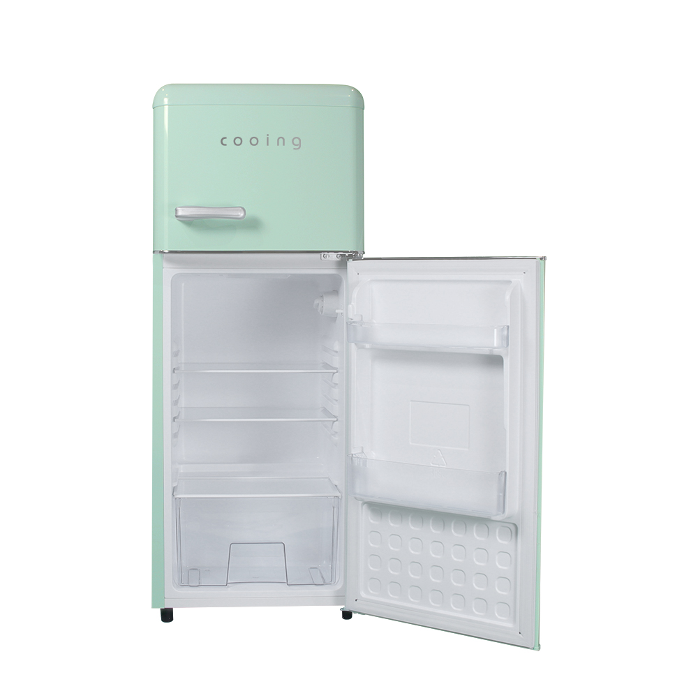 쿠잉 레트로 소형냉장고 REF-D121 민트 미니 원룸 사무실 신혼 슬림