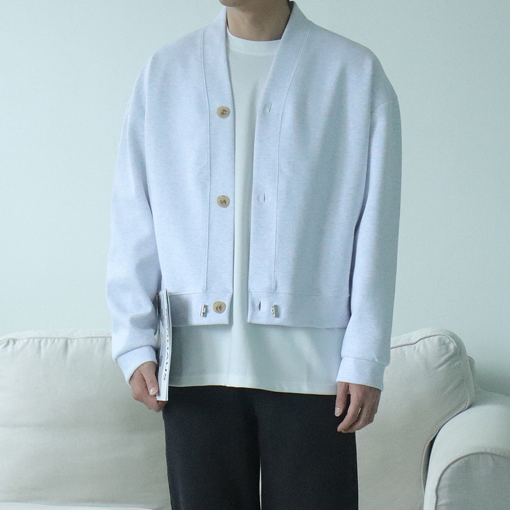 남자가디건 오버핏 커플 크롭 가디건 이미지 4