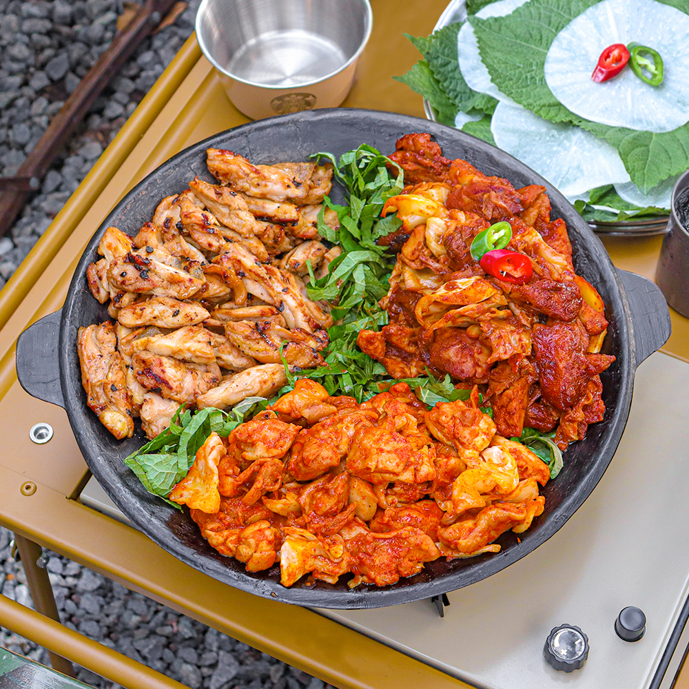 춘천 닭갈비 숯불 간장 닭갈비 캠핑 음식 집들이 음식 닭갈비 1kg
