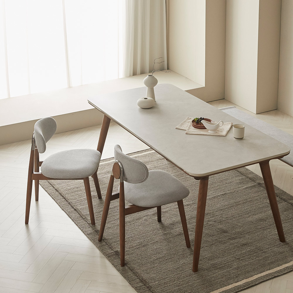 모던홈즈 링가 애쉬 원목 세라믹식탁 세트 6인용 1800 식탁테이블1 의자3 기본형 벤치 1