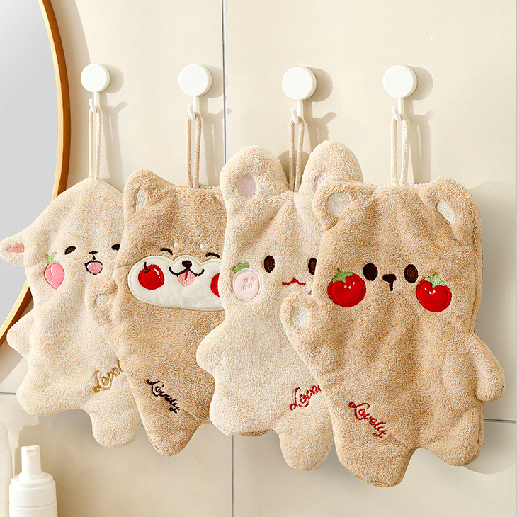 로즈소녀하우스 귀염둥이 고리수건 주방핸드타올