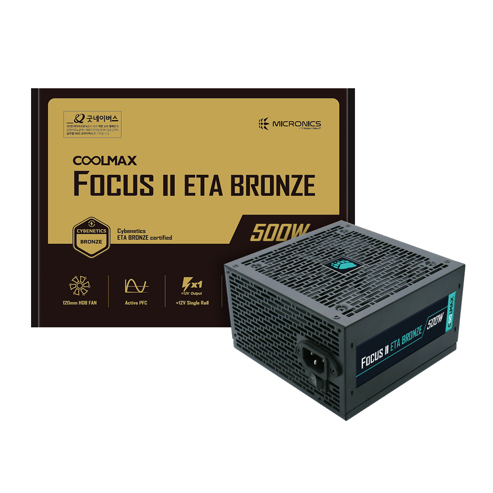 마이크로닉스 COOLMAX FOCUS II 500W ETA BRONZE - 상품 이미지