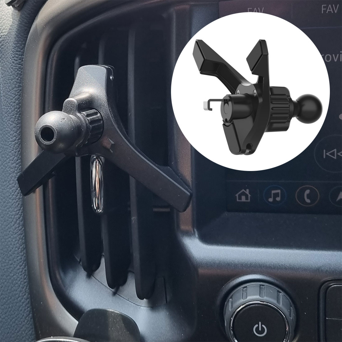 세로 세로형 송풍구 거치대 마운트 삼각후크 레이 콜로라도