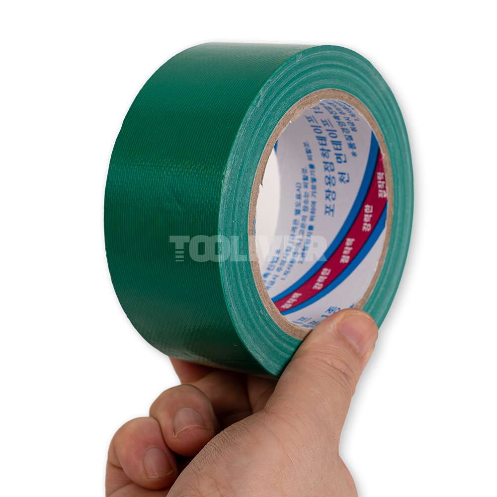 국산 청테이프 면테이프 청색 녹색 대용량 48mm x 23M - 상품 이미지