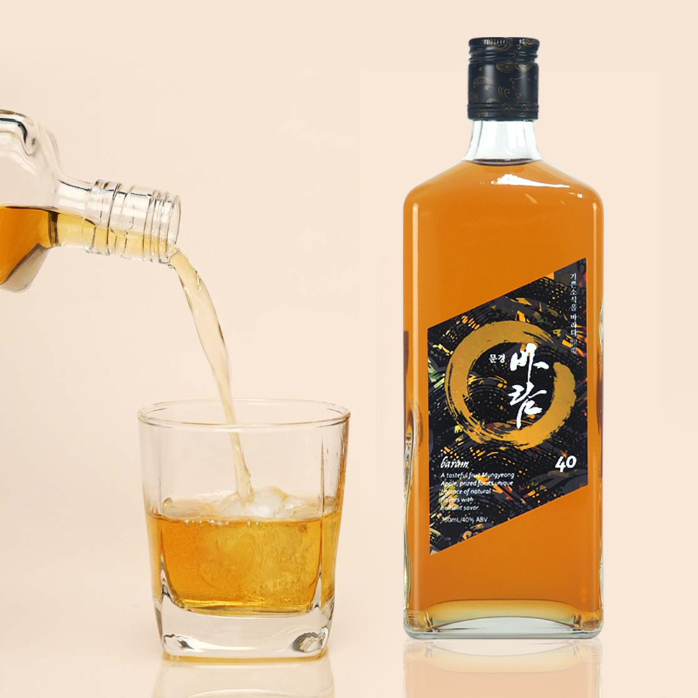 문경바람 오크 40도 750ml 사과증류주 - 상품 이미지