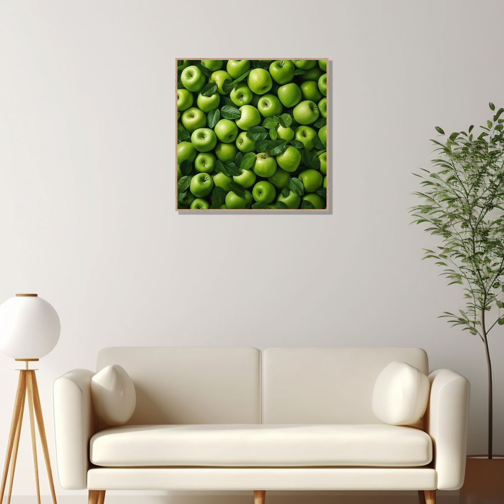 금전운 빨간 사과 80x80cm 무광체리 알루미늄액자 사과그림 - 상세 이미지 2