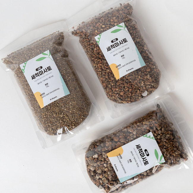 세척 마사토 1.5L 소포장 씻은 마사 분갈이흙 배수층 다육이 선인장 분갈이 - 상세 이미지 3