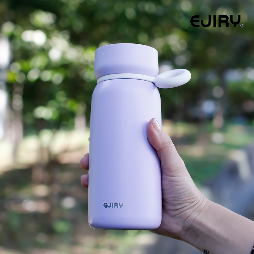 귀여운 텀블러 에지리 호리 보온보냉 물병 330ml, 퍼플 - 상세 이미지 3
