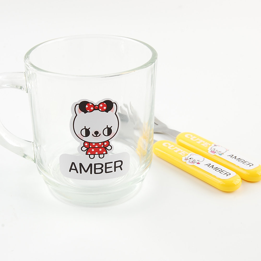 네임스티커 이름 방수이름표 어린이집 투명A4 PSn01 해피플라워 이미지 4