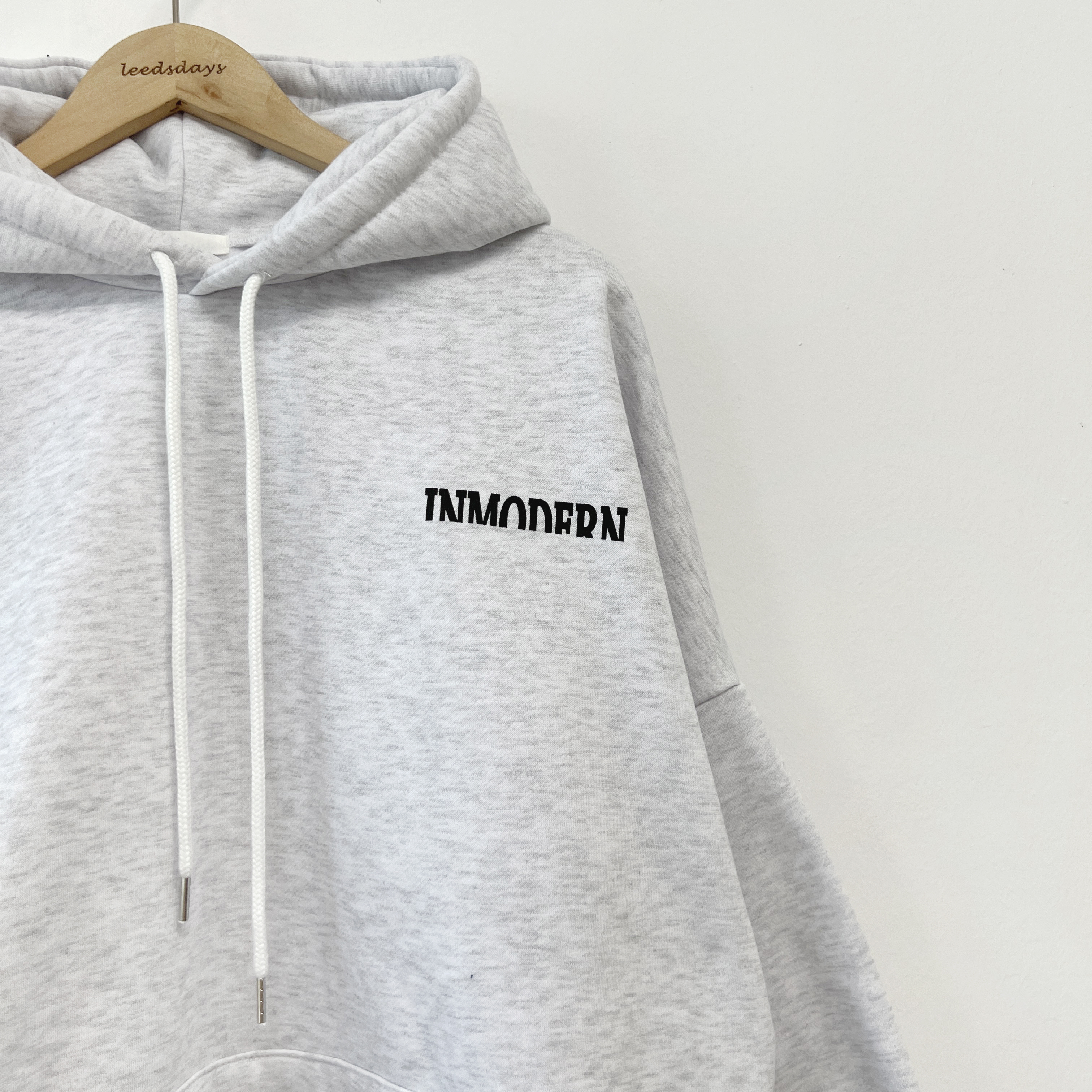 틴 데일리 기모 오버핏 롱 후드티 이미지 4