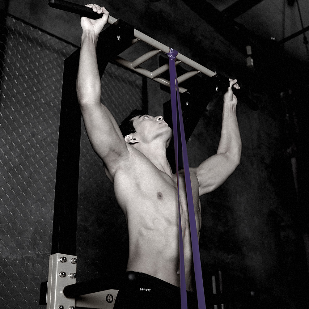 멜킨 풀업밴드 4단계 퍼플 턱걸이 헬스 철봉 등운동 근력 운동 고무 밴드 탄력 저항 제품 이미지