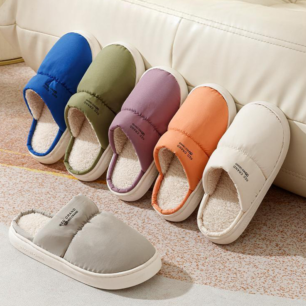 포근 패딩 털실내화 겨울 방한 쿠션 푹신한 거실화 사무실 거실 실내 슬리퍼