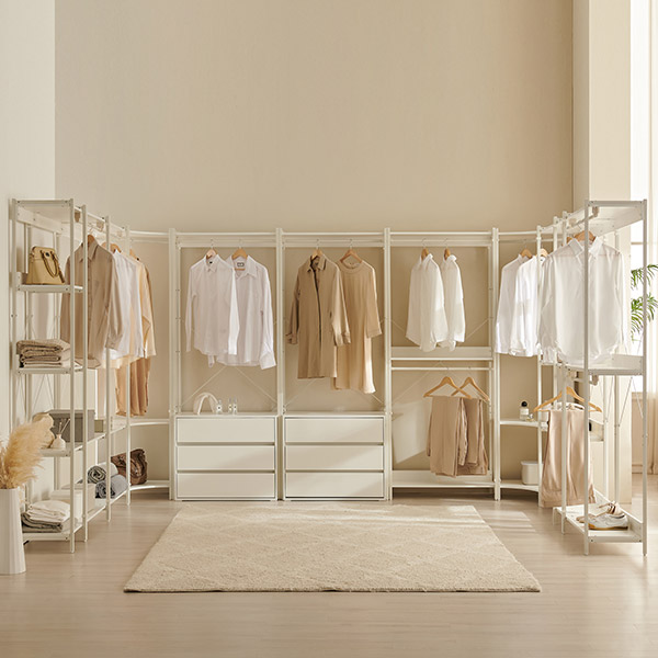 [삼익가구]에린 철제 드레스룸 시스템 옷장 1200 세트(A타입) - 상세 이미지 4