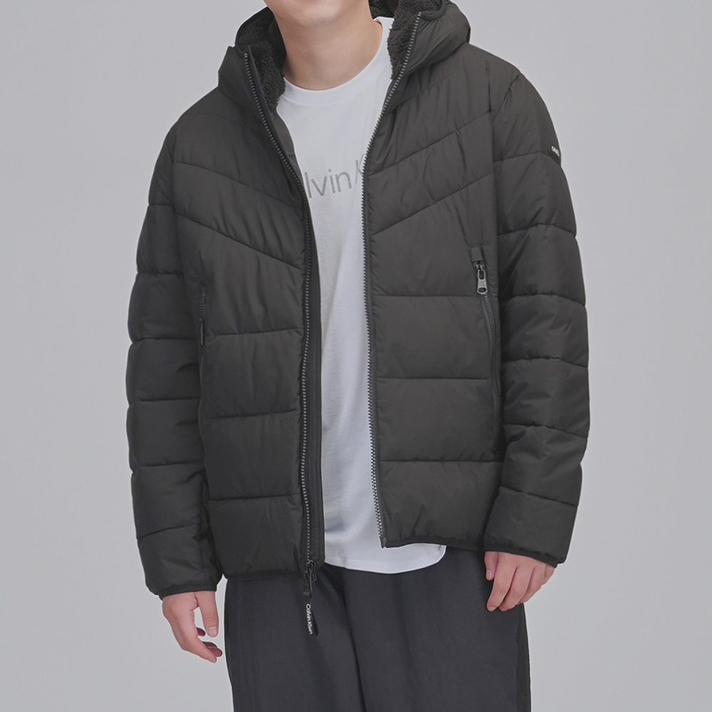캘빈클라인 남성 소로나 기모 후드 패딩 점퍼