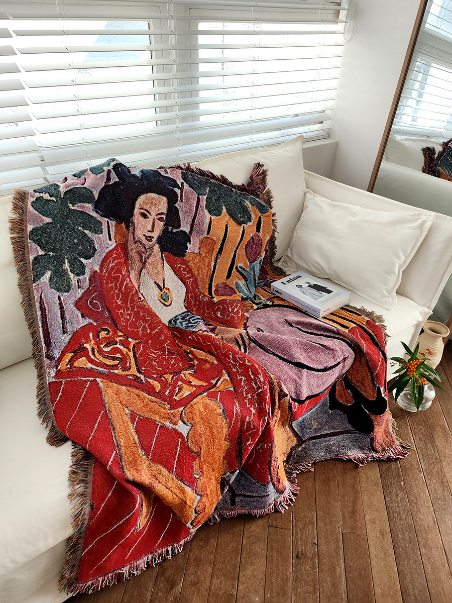 블랑쉬 앙리 마티스 붉은옷의 오달리스크 블랭킷 - 상세 이미지 5