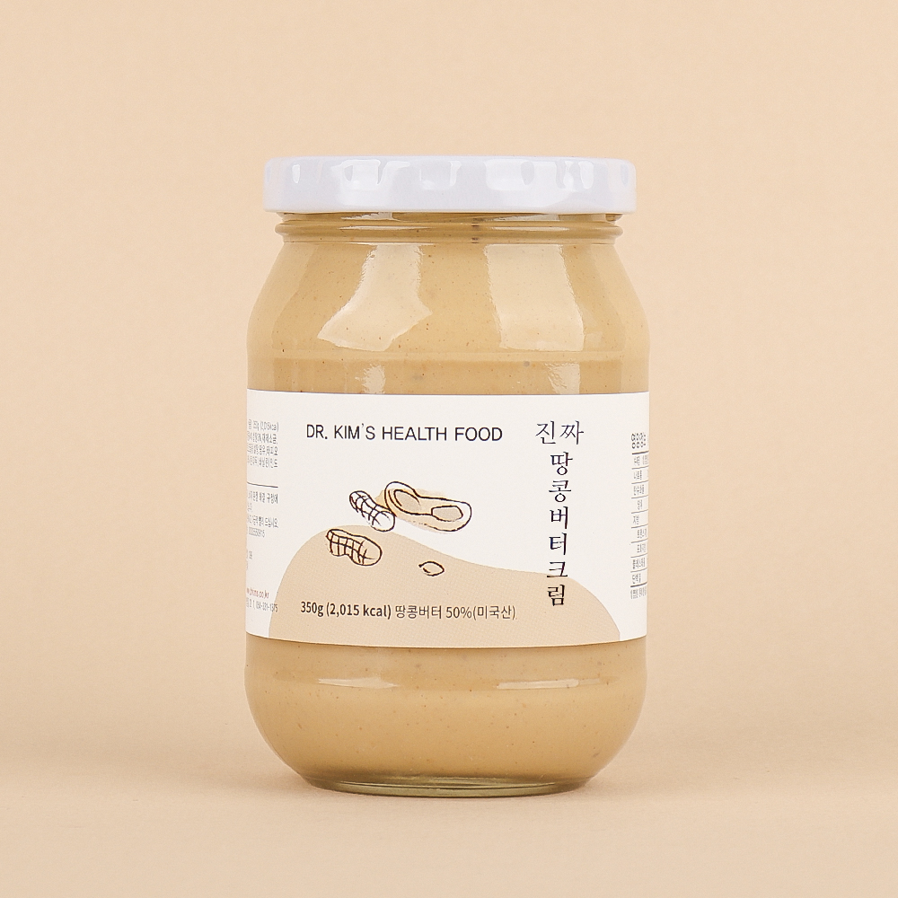 김재식헬스푸드 유화제를 넣지 않은 땅콩버터크림 350g 2병 - 상품 이미지