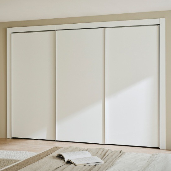 한샘 바이엘 슬라이딩 붙박이장 화이트 행거형 250~260cm