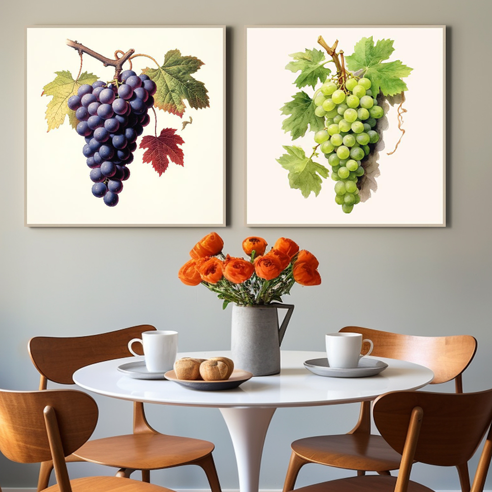 화목포도 80x80cm 무광화이트 알루미늄액자 포도그림 - 상세 이미지 5