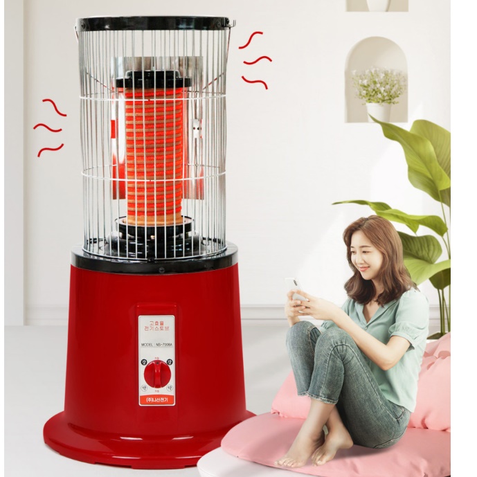 국산 원적외선 전기난로 원형 전기 히터 사무실용 사무실 온열기