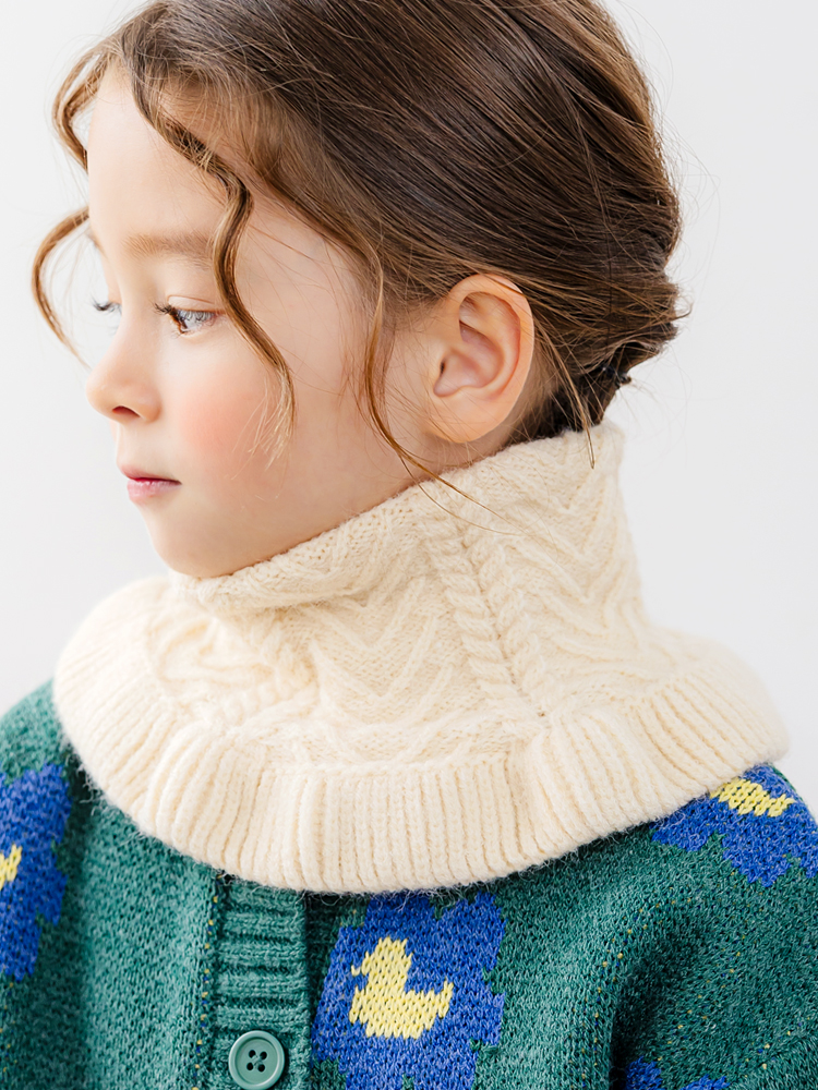 버시 프릴 니트 넥워머 유아목도리