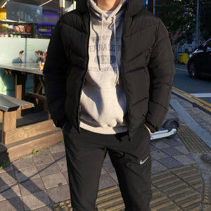 남자후드패딩 남자숏패딩 착용 후기 | 사이즈/핏 총정리 - 상품 이미지 4