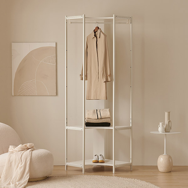 [삼익가구]에린 철제 드레스룸 시스템 옷장 코너형